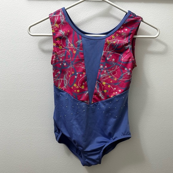 Cat & Jack Gymnastics Leotard Purple and Hot Pink SizeL (10/12) - Picture 1 of 7